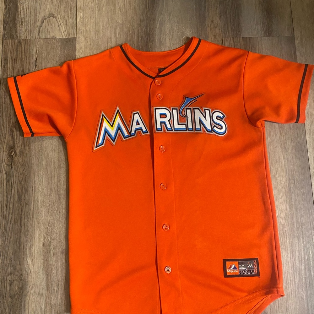 Marlins Youth Orange Baseball Jersey